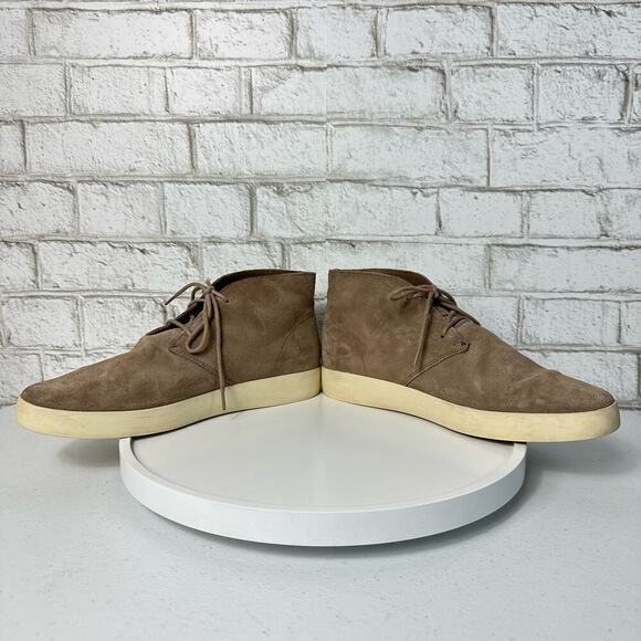 Everlane Desert Boot Pebble Suede Leather Lace Up Shoes Brown 10